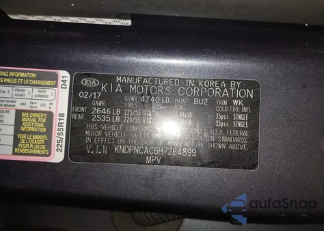 2017 Kia Sportage Ex z USA, uszkodzony, nr VIN KNDPNCAC6H7264899